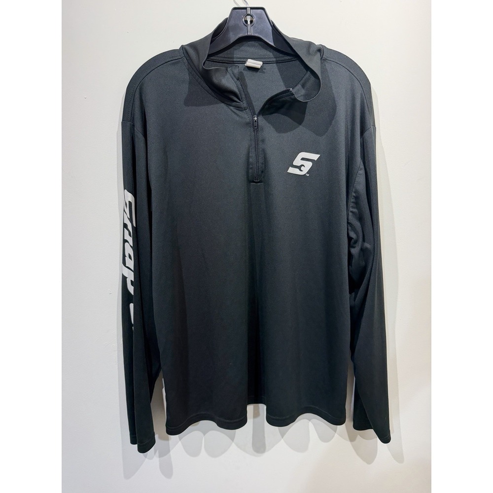 Snap-On Tools Lightweight 1/4 Zip Black Long Sleeve Pullover Men's L